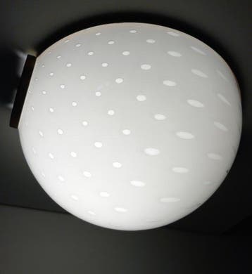 Wandlamp - ambachtelijk glas - Glas, Messing - 1970
