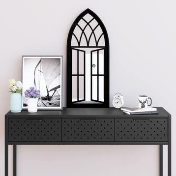 vidaXL Spiegel 70x30 cm ijzer zwart, Huis en Inrichting, Woonaccessoires | Spiegels, Verzenden, Nieuw