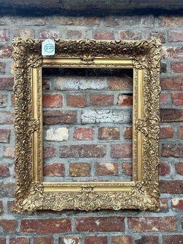 Lijst - 220. Antieke goud vergulde schilderijlijst. Voor
