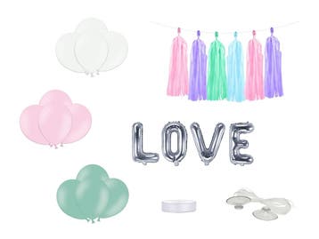 Auto Decoratie Set Bruiloft Love, Hobby en Vrije tijd, Feestartikelen, Verzenden, Nieuw