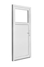 Deur wit 1/3 glas Basic Plus b98 x h200 cm L, Ophalen of Verzenden, Buitendeur