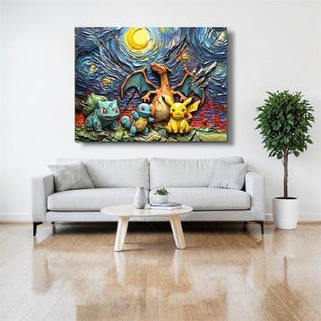 Makayhos - [Canvas L] Pokemon Reverie – Starry Motion, Nieuw
