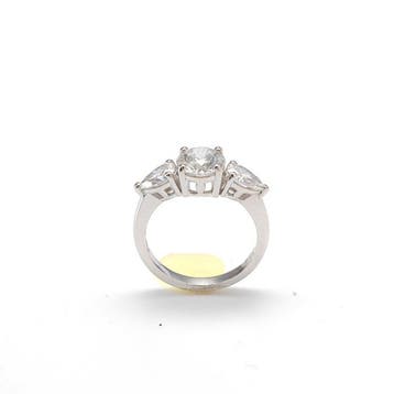 Ring - 14 karaat Witgoud - 2.33ct. tw. Diamant (Lab-grown) -