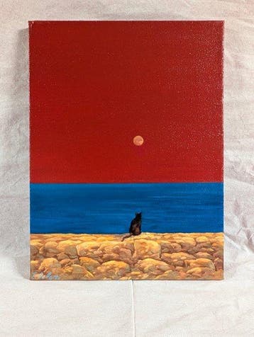Enea Solari (XX-XXI) - Il gatto e la luna rossa