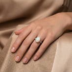 Bague - 14 carats Or jaune - 2.87ct. tw. Opale - Diamant -