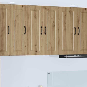 vidaXL Wandkast PORTO 2 st Artisan Eiken Bewerkt hout, Verzenden, Nieuw