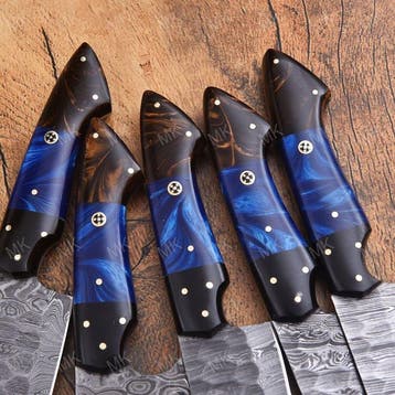 Keukenmes - Chefs knife - Gevouwen staal ,hars - Noord, Antiek en Kunst