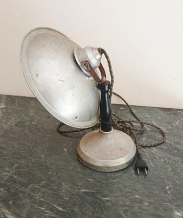 Tafellamp - Aluminium - Aluminium lamp uit de jaren 50., Antiek en Kunst