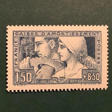 France 1928 - « Le Travail » avec un bon centrage - MNH -, Gestempeld
