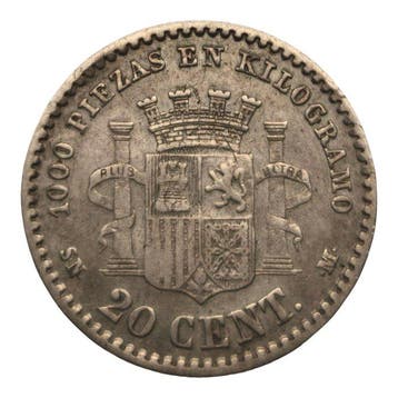 Spanje. Gobierno Provisional. 20 Céntimos 1870 Madrid