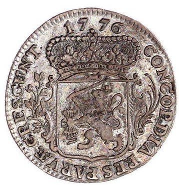 Nederland, Zeeland 1/4 dukaat zilver 1776 / nagenoeg PR,
