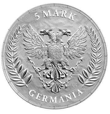 Duitsland. 5 Mark 2026 Germania WMF Edition – 1 oz Silver