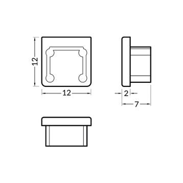 End - cap - zonder - kabelopening - wit - smart - 10mm - (2, Verzenden, Nieuw