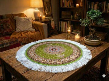 Luxe zijde - Vloerkleed - 50 cm - 50 cm - ongebruikte staat, Huis en Inrichting, Stoffering | Tapijten en Vloerkleden, Nieuw