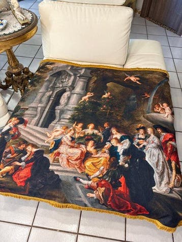 San Leucio plaid exclusif en cachemire - tableau 600 Rubens