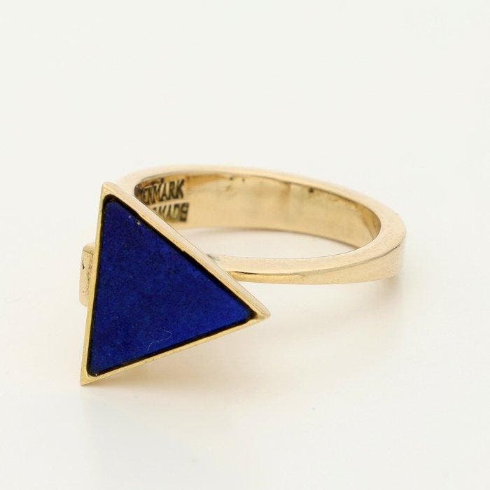 Bague - 14 carats Or jaune - lapis-lazuli, Bijoux, Sacs & Beauté, Bagues