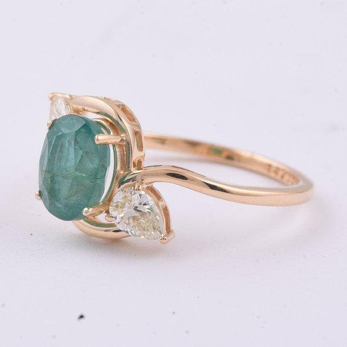 Zonder minimumprijs - Ring - 14 karaat Geel goud - 1.93ct., Bijoux, Sacs & Beauté, Bagues