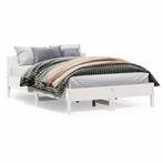 vidaXL Bedframe zonder matras massief grenenhout wit 140x200, Verzenden, Nieuw