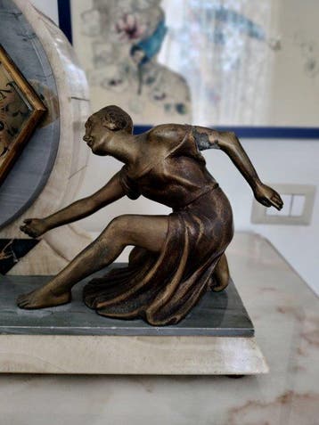 Horloge de table - Art déco - marbre - 1920-1930