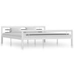 vidaXL Bedframe metaal wit en zwart 180x200 cm, Verzenden, Nieuw