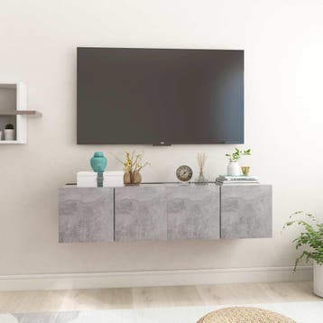 vidaXL Tv-hangmeubelen 2 st 60x30x30 cm betongrijs, Verzenden