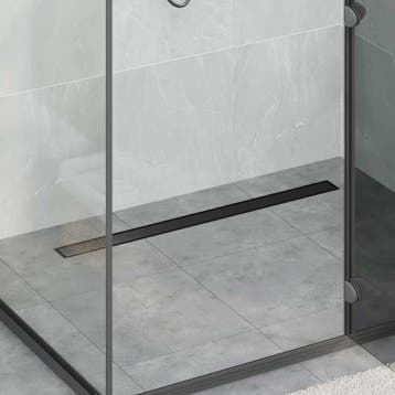 vidaXL Doucheafvoer 2-in-1 met 360° Sifon Zwart 90 cm, Doe-het-zelf en Bouw, Sanitair, Verzenden, Nieuw