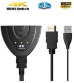 DrPhone - HDMI Kabel 3 Poort HDMI Switch Splitter 3D 2K 4K, Verzenden, Nieuw