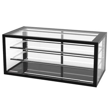 Neutrale Vitrine | INTEGRA | Zwart | 3 Niveaus |, Verzenden