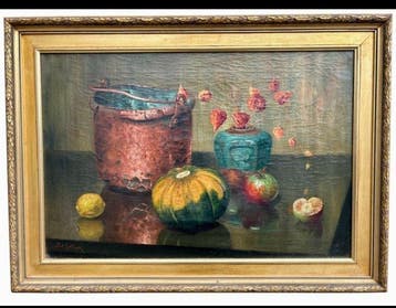 Piet Cottaar (1878–1950) - Stilleven met koperen ketel en
