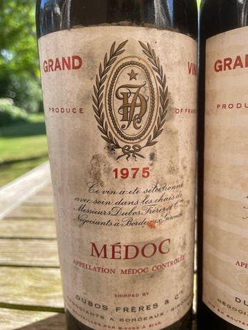 1975 Dubos Frères - Médoc - 6 Flessen (0.75 liter), Verzamelen, Nieuw