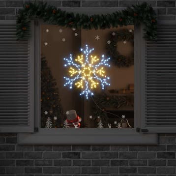 vidaXL Kerst sneeuwvlok Warmwit 56 x 49 x 0.7 cm PVC 180, Verzenden, Nieuw