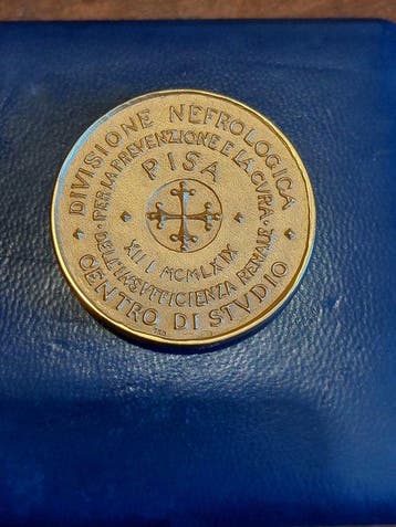 Italië. Medaglia in Oro inedita 1969 Centro Nefrologico di