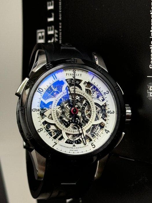 Perrelet - Split Second Chronograph Rattrapante - A1043 -, Handtassen en Accessoires, Horloges | Heren