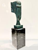After Amedeo Modigliani - Sculpture, Woman bronze sculpture