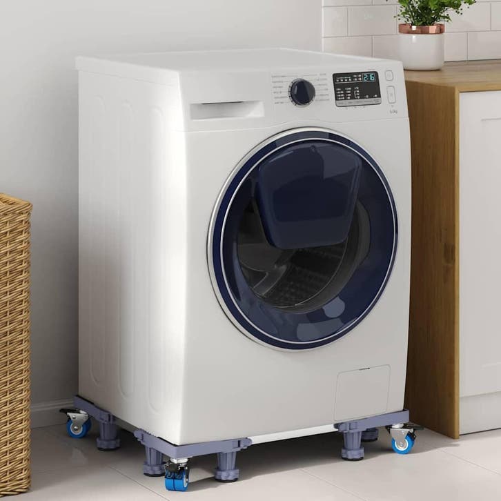 vidaXL Wasmachinebasis Grijs 67 x 67 x 12 cm Roestvrij staal, Electroménager, Lave-linge, Envoi