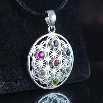 Gemengde edelstenen - Zilver - Hanger - Sterlingzilver, Verzamelen
