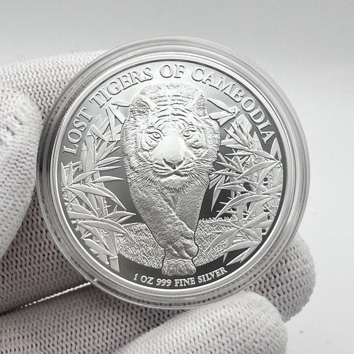 Cambodja. 3000 Riels 2026 – Lost Tigers of Cambodia – 1 oz, Timbres & Monnaies, Monnaies | Europe | Monnaies non-euro
