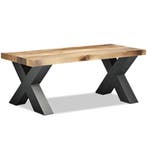 Bank | Hout/Staal | Hout (Mango) | Zwart Frame | Indoor |, Verzenden