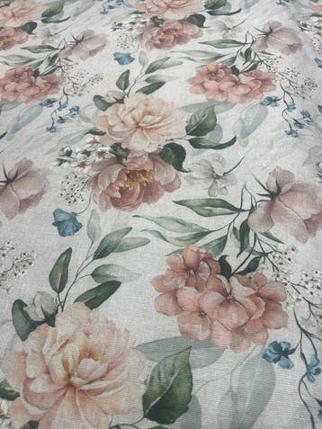 bloemenprint 500 x 280 - Meubelstof - 500 cm - 280 cm