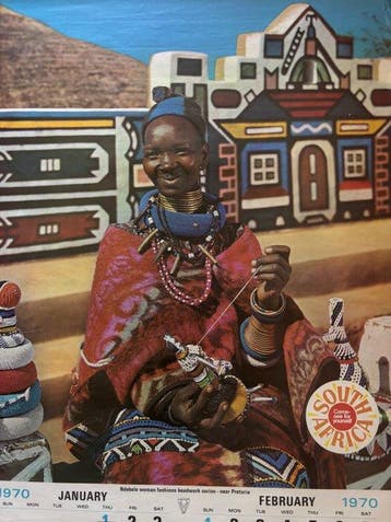 Anonymous - South Africa 1970 – Tourism Poster – Ndebele