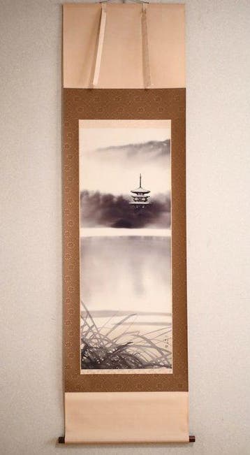 Rolschilderij van de Kofuku-ji Vijfverdiepingspagode en