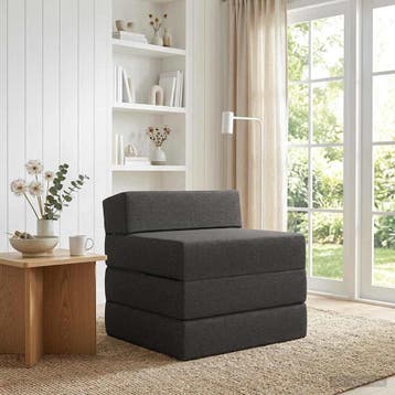 vidaXL Vouwbare Sofa Bed Donkergrijs 200 x 70 x 15 cm Stof, Verzenden, Nieuw