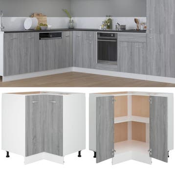 vidaXL Keukenkastje Lyon 75,5x75,5x81,5 cm bewerkt hout, Verzenden, Nieuw
