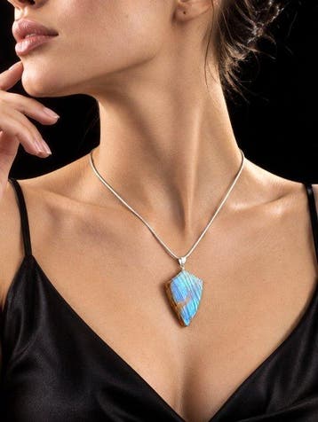 Labradoriet edelsteen halsketting - 925 Sterling Zilver -