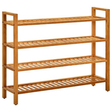 vidaXL Schoenenrek met 4 schappen 100x27x80 cm massief, Huis en Inrichting, Kasten | Schoenenkasten, Verzenden, Nieuw