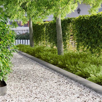 vidaXL Gazonrand 50 st 100 x 20 cm Staal Zilverkleurig, Verzenden, Nieuw