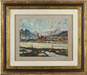 Arturo Tosi (1871-1956) - Inverno a Rovetta