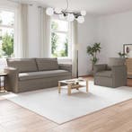 vidaXL bank / zetelstel 2 pcs Taupe 196 x 82 x 85 cm Stof, Verzenden