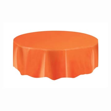 Oranje Tafelkleed Rond 2,13m, Verzenden, Nieuw