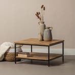 Salontafel Mangohout Ryan 80x80 cm, Huis en Inrichting, Tafels | Salontafels, Verzenden, Nieuw, Industriële meubels, Overige vormen